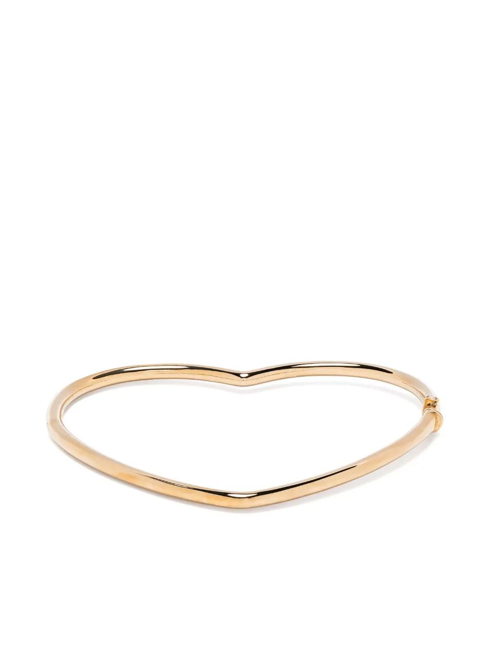 9kt yellow gold Jonc Coeur Lisse Or Jaune bangle bracelet | Farfetch Global