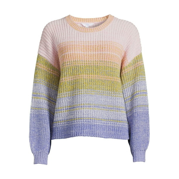 Time and Tru Women's Shaker Sweater | Walmart (US)