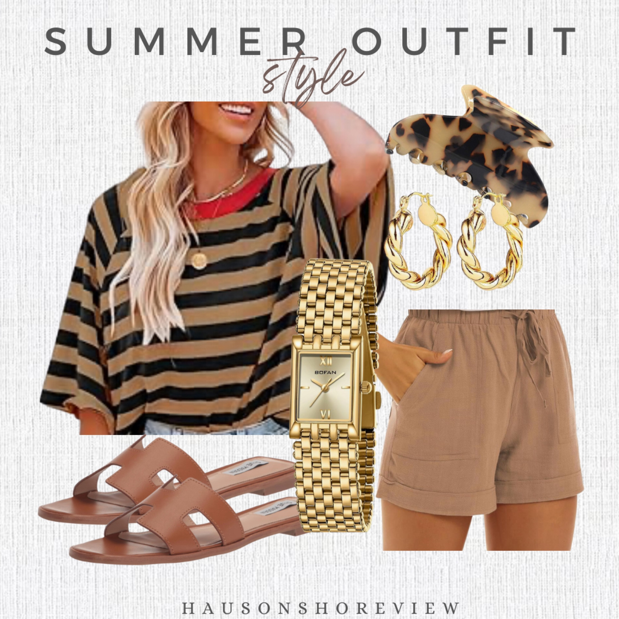 Cute summer outfit inspo! All from Amazon!

Summer fashion. Women’s outfit. Summer outfit. Women’s summer outfit. Women’s shorts. Neutral shorts. Women’s sandals. Brown sandals. Trending style. Vacation wear. Travel outfit. Date night. Vacation outfit. Vacation style. Women’s vacation outfit. Summer sandals. Summer shorts. Amazon style. Amazon fashion. Gold jewelry. Gold earrings. Gold watch. Claw clip. Brown sandals. Mom fashion. Transition outfit. 

#LTKStyleTip #LTKTravel #LTKFindsUnder50