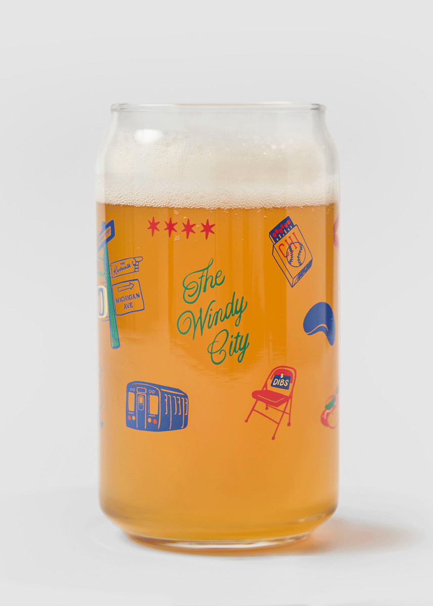 Chicago Icons Can Glass | Alice & Wonder