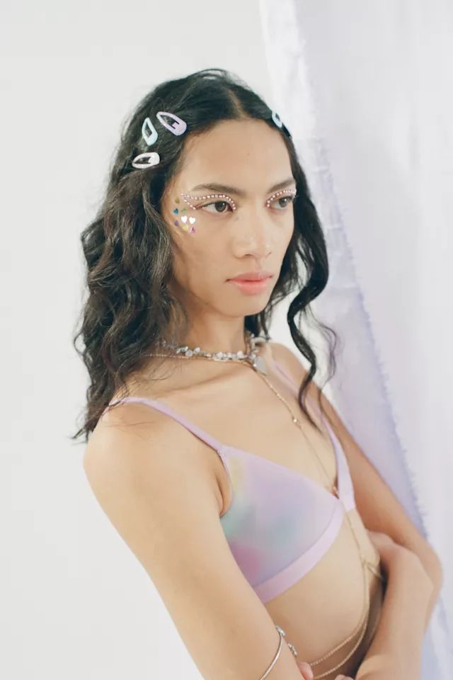 Parade Silky Mesh Triangle Bralette | Urban Outfitters (US and RoW)