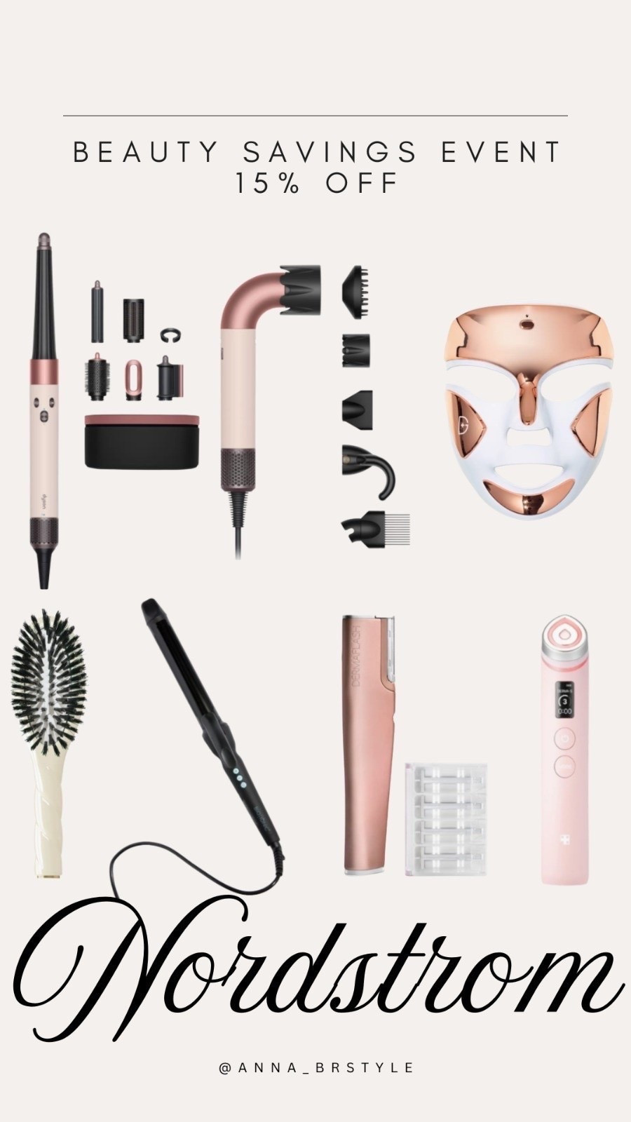 Nordstrom 15% off Beauty.

Dyson on sale, beauty tools, hair styling tools, Dyson Airwrap, Dyson hair dryer, LED face mask, beauty devices, hair tools, facial device, Nordstrom beauty sale

#LTKSaleAlert #LTKBeauty