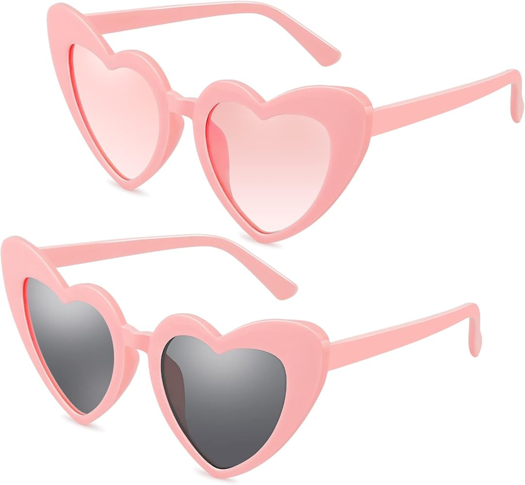 Salfboy Heart Shaped Sunglasses for Women Bride Sunglasses Bachelorette Vintage Cat Mod Wedding S... | Amazon (US)