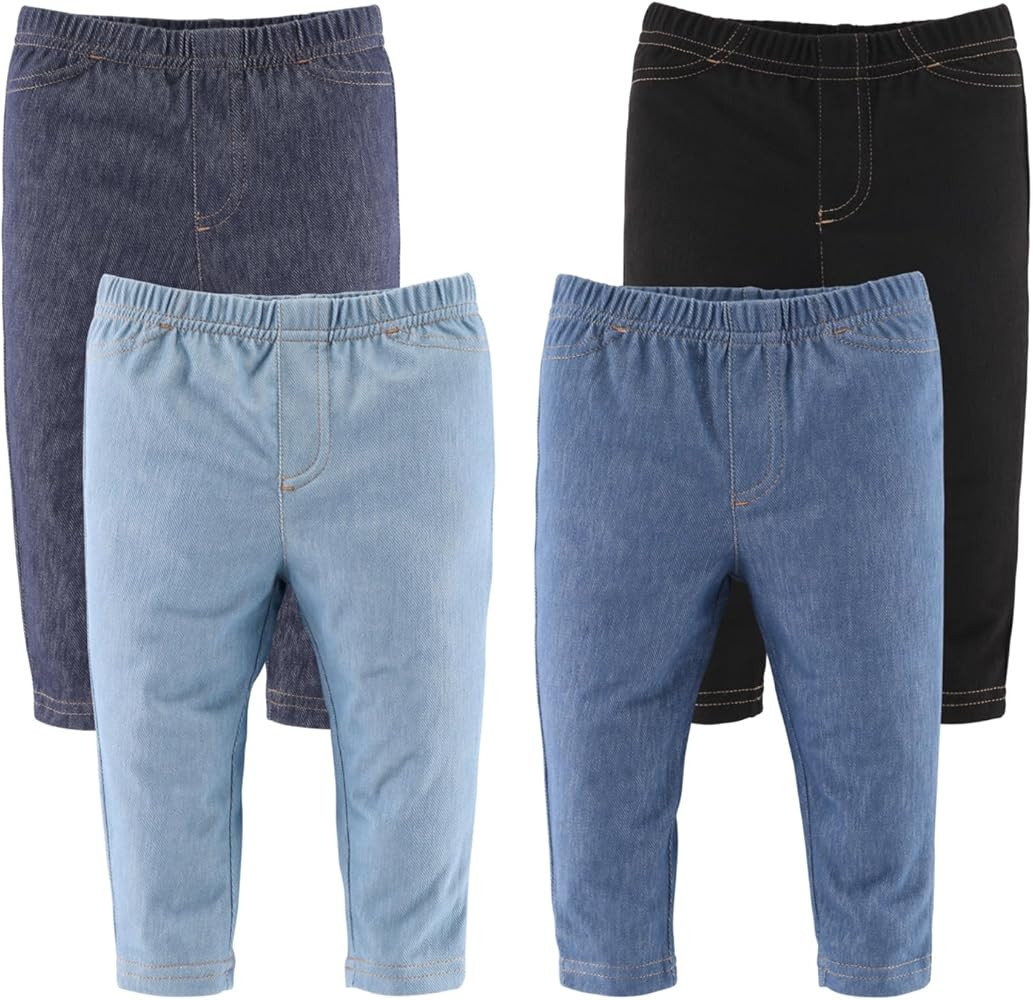 The Peanutshell Baby Boys or Girls Jeggings Set - Soft Stretchy Pants Boy & Girl Leggings, Infant... | Amazon (US)