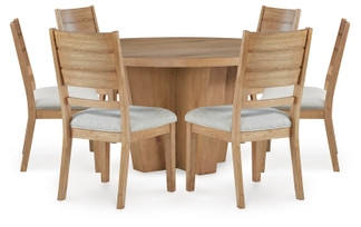 Kristiland Dining Table and 6 Chairs, Light Brown | Ashley