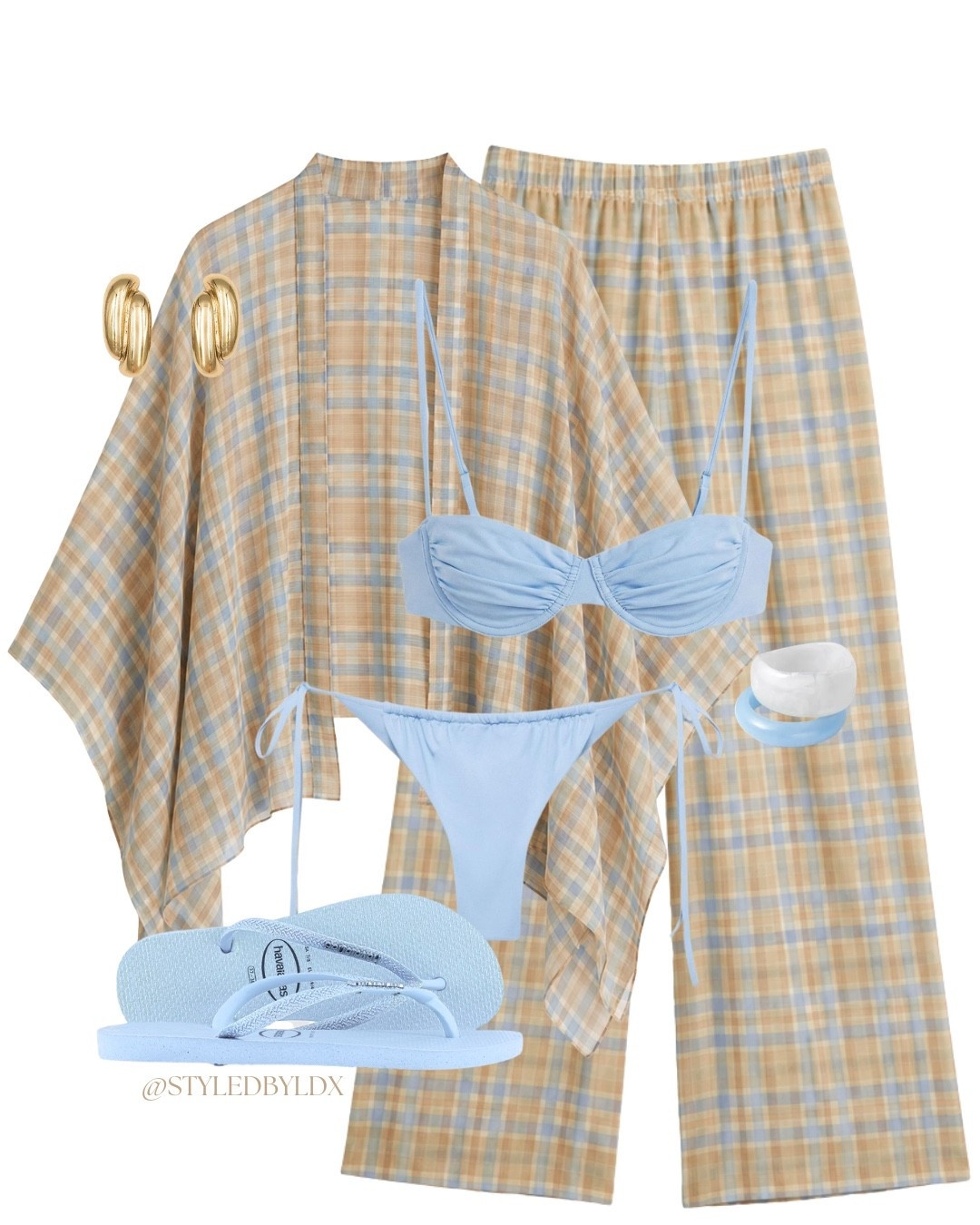 Summer outfit - new in - blue bikini - holiday outfit - check set -

#LTKsummer #LTKuk #LTKstyletip