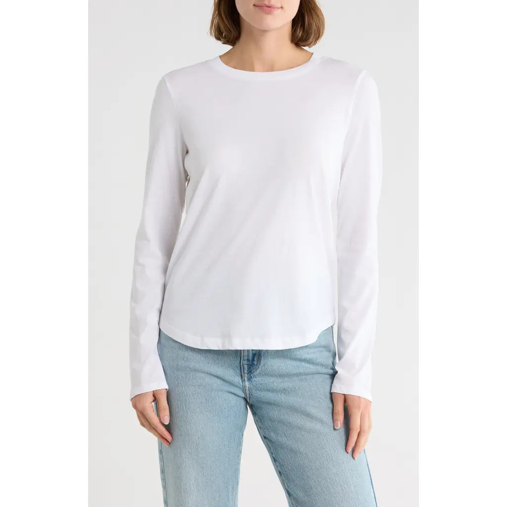 Madewell Soft Fade Long Sleeve T-Shirt in White at Nordstrom Rack, Size 2 X | Nordstrom Rack