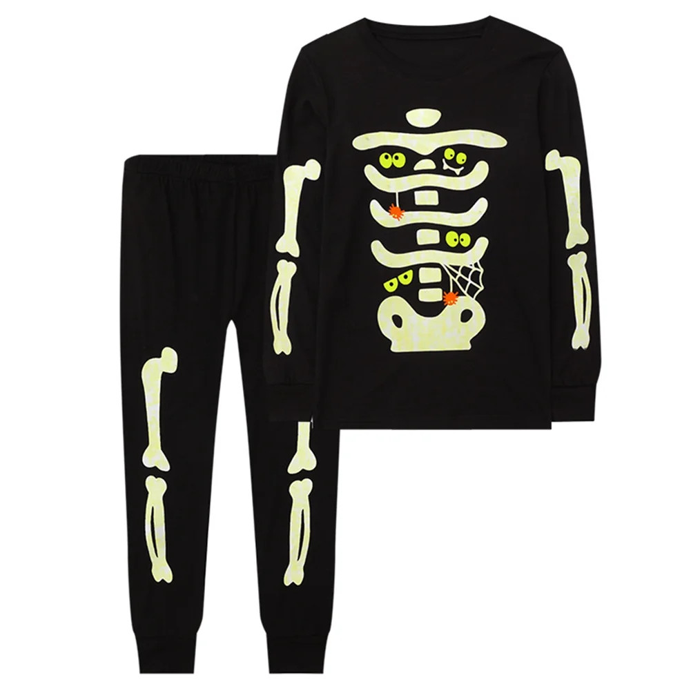 Esho Boys Girls Brother and Sister Halloween Outfits Family Matching Glowing Skeleton Pajamas Set... | Walmart (US)