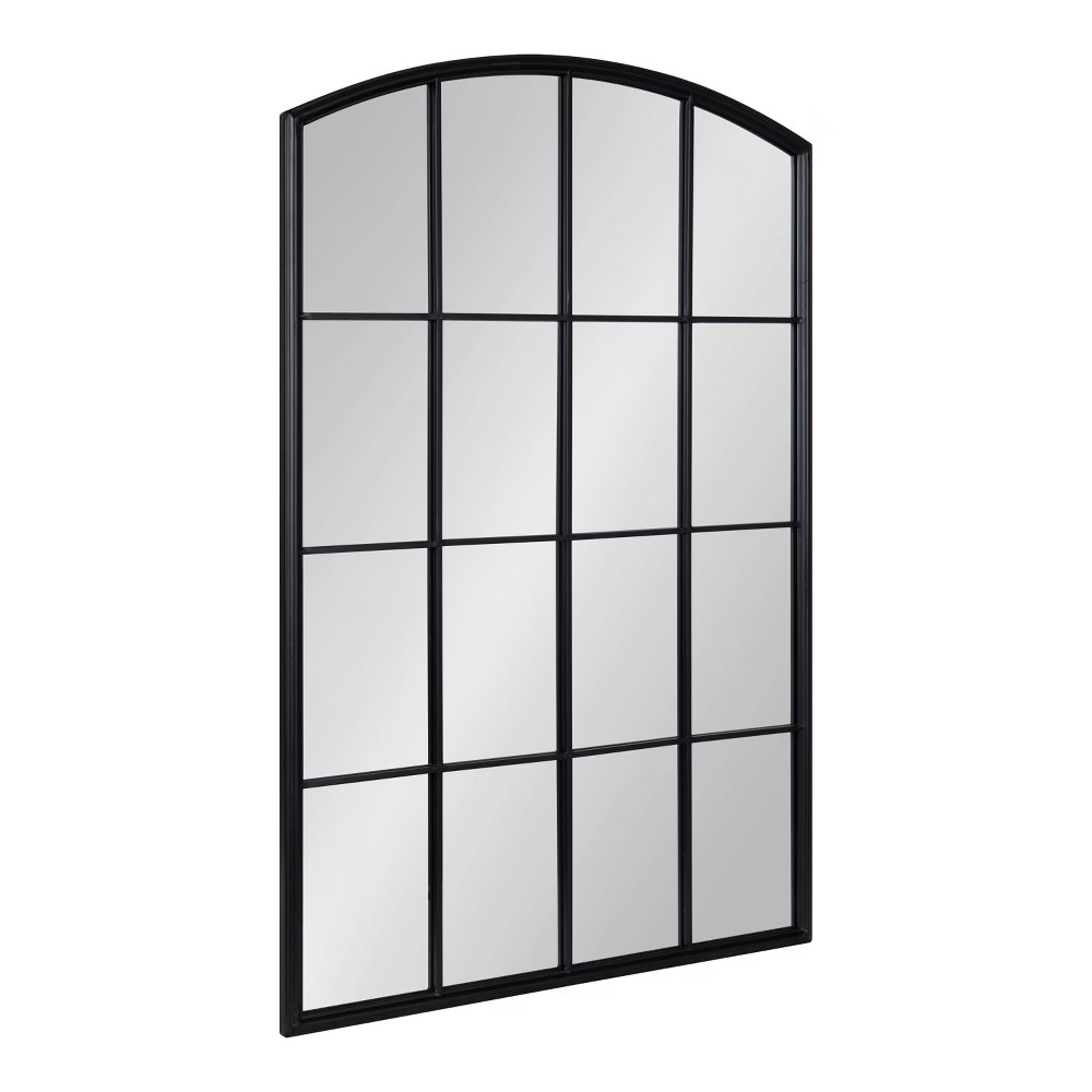 24"" x 36"" Forsyth Windowpane Arch Mirror Black - Kate & Laurel All Things Decor | Target