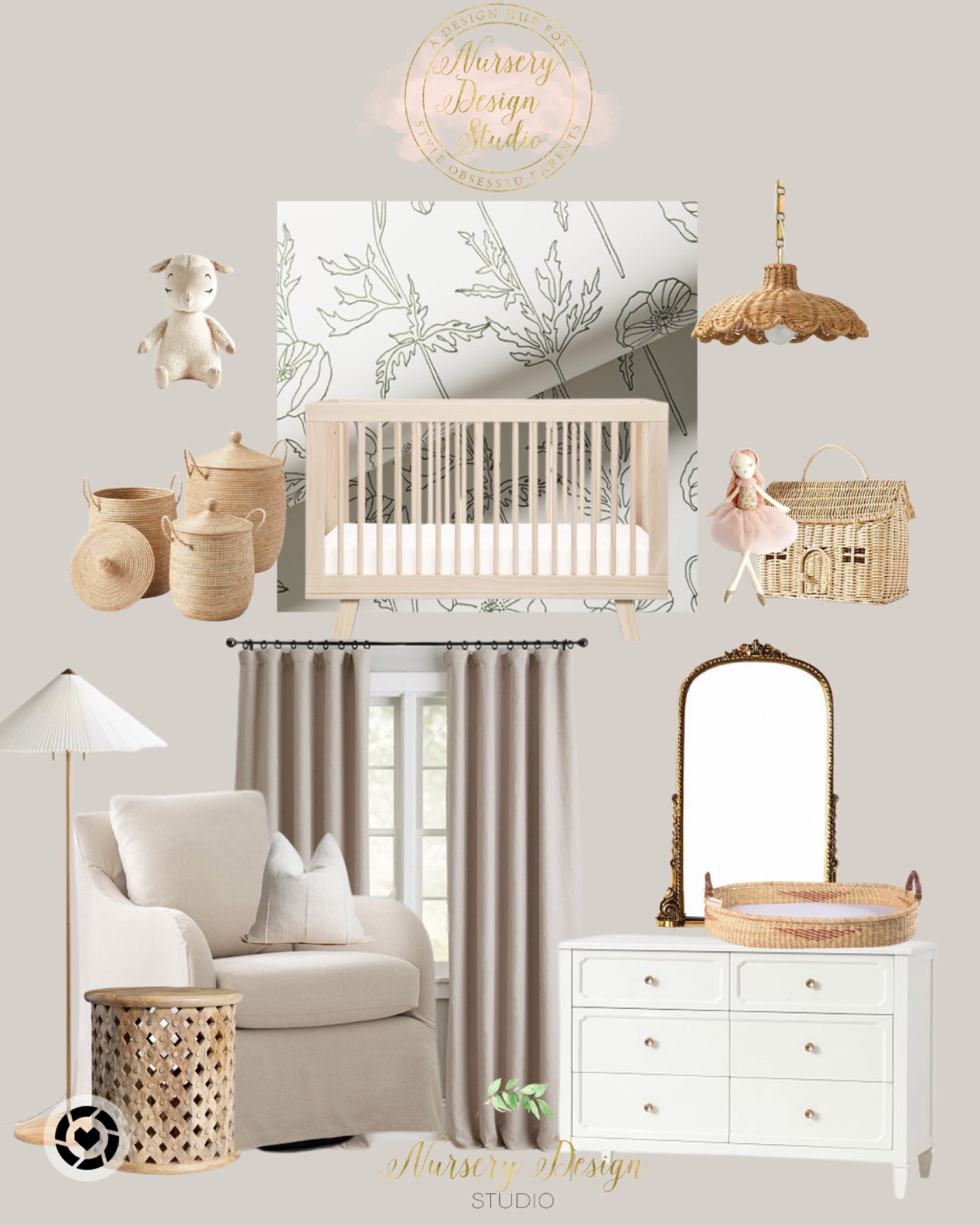 Neutral baby nursery, taupe curtain, baby room decor 

#LTKhome #LTKbaby #LTKsalealert