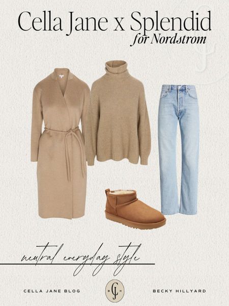 Cella Jane x Splendid collection at Nordstrom. Here’s some outfit inspiration with pieces from my collection and other products on Nordstrom! Waist tie coat, turtleneck, jeans  

#LTKSeasonal #LTKstyletip
