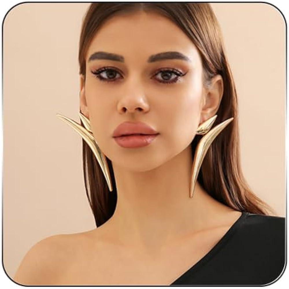 Irregular WaterDrop Earrings, Melted Liquid Asymmetrical Stainless Steel Drop Earrings Vintage Ex... | Amazon (US)