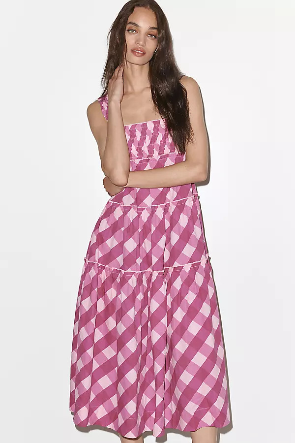 Helena 100% Cotton Tiered Midi Dress | Anthropologie (US)