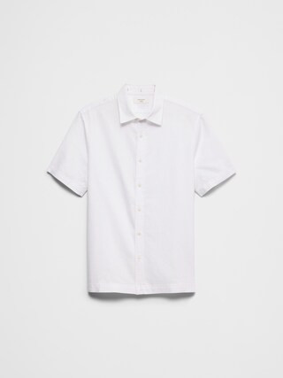 Standard-Fit Linen-Blend Shirt | Banana Republic Factory