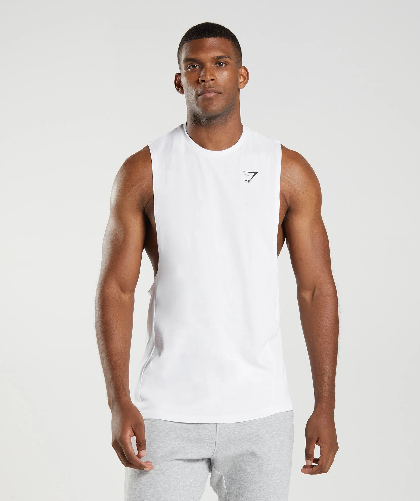 Gymshark React Drop Arm Tank - White | Gymshark US