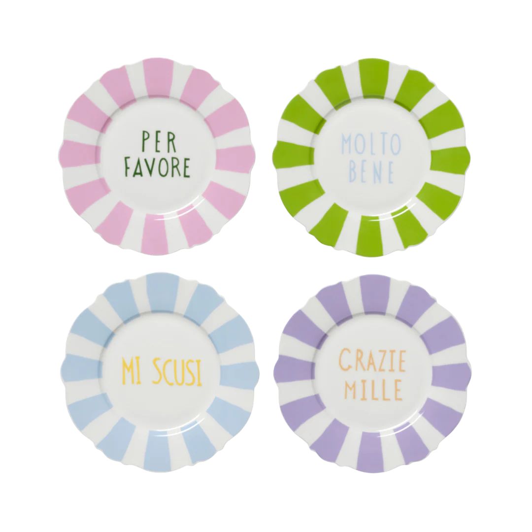 Pastel Italian Side Plate Set of 4 | In the Roundhouse