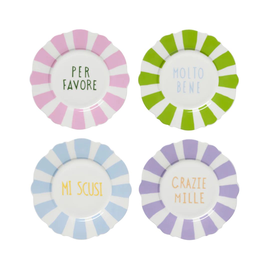 Pastel Italian Side Plate Set of 4 | In the Roundhouse