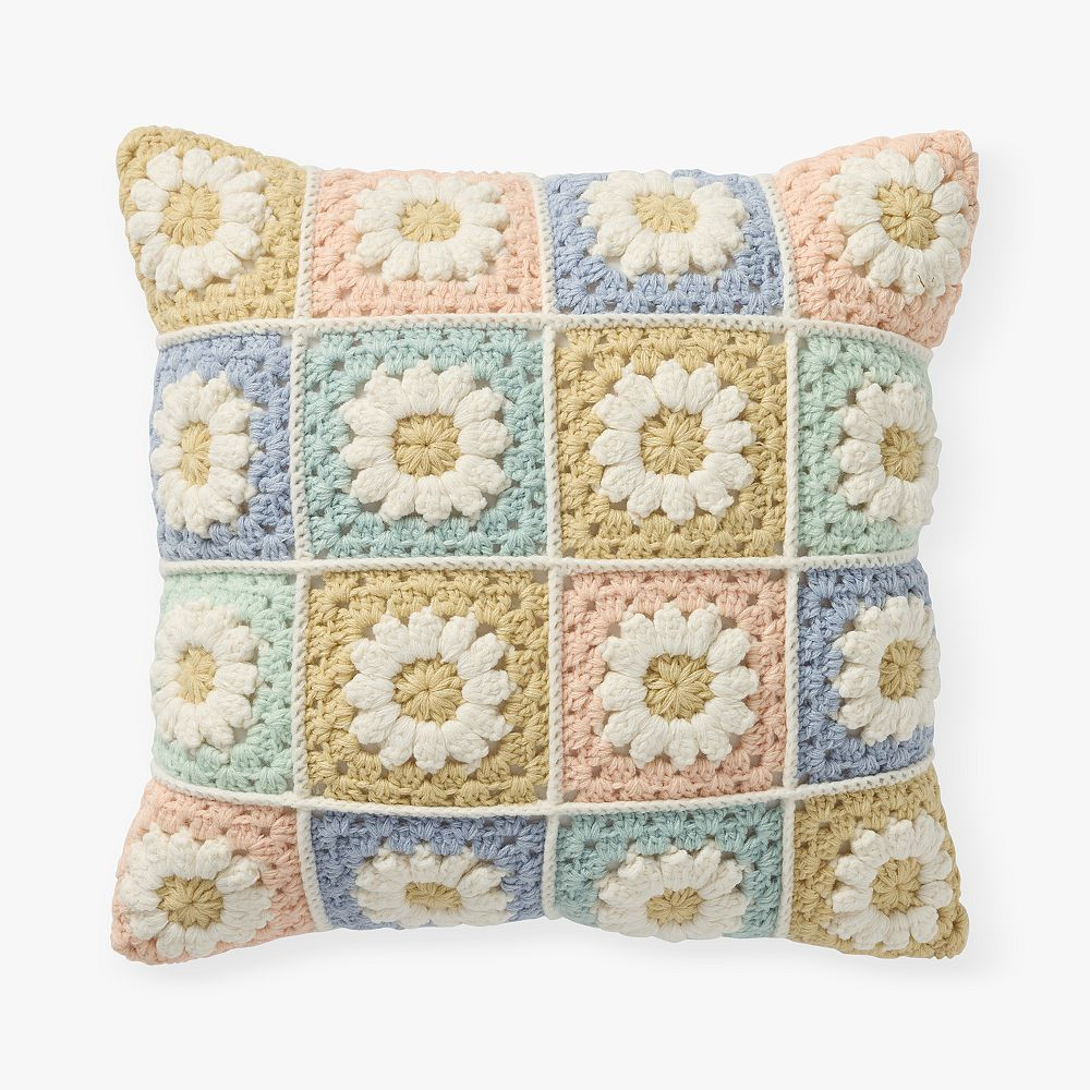 Daisy Crochet Pillow | Pottery Barn Teen