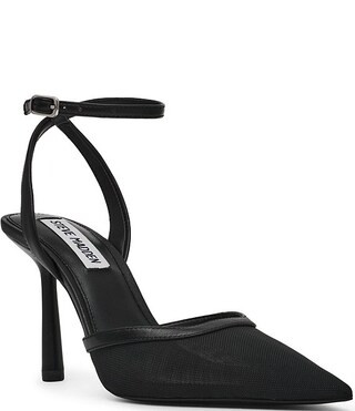 Alliance Mesh Ankle Strap Pointed Toe Pumps | Dillard's