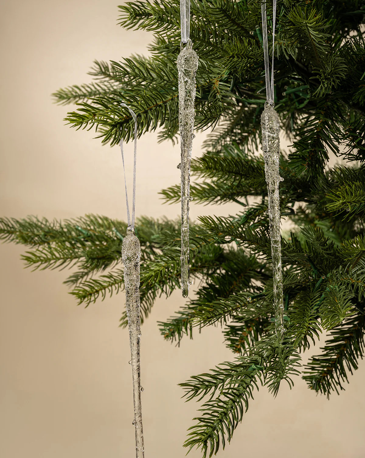 Frosted Icicle Ornaments (Set of 3) | McGee & Co. (US)