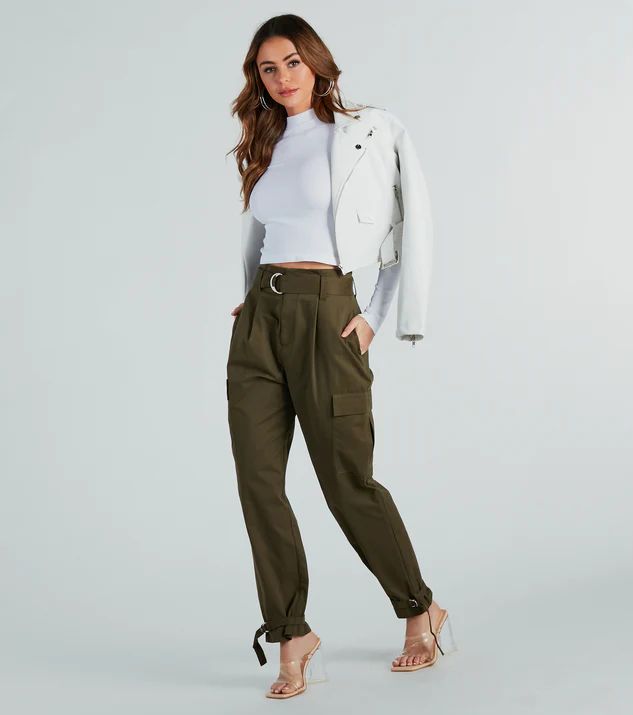 Step It Up High-Rise Paperbag Cargo Pants | Windsor Stores