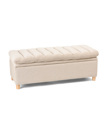52in Channel Pillow Top Storage Bench | TJ Maxx