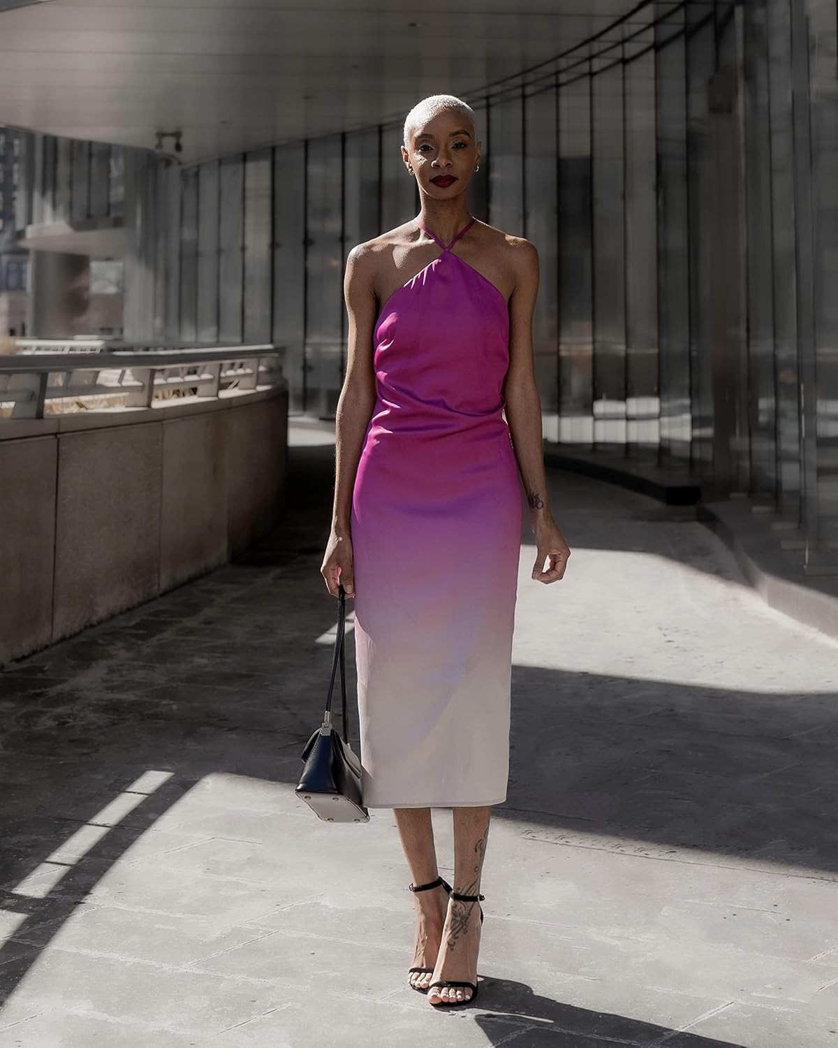 The Drop Women's Orchid Ombre Print Stretch Satin Midi Dress by @signedblake | Amazon (US)