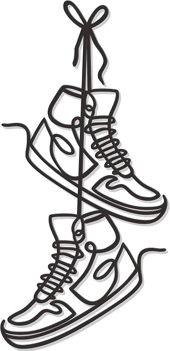 CNHONG Large Sneaker Metal Wall Decor Creative Room Decor for Teen Modern Metal Room Wall Art for... | Amazon (US)