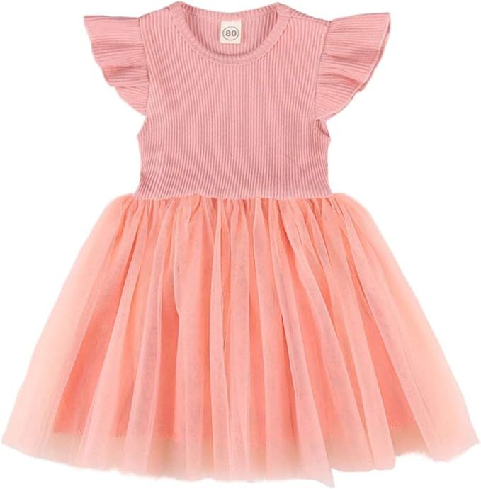 Toddler Baby Girls Summer Dress Tutu Dresses Long Sleeve Infant Children Clothes for 1-5Years | Amazon (US)