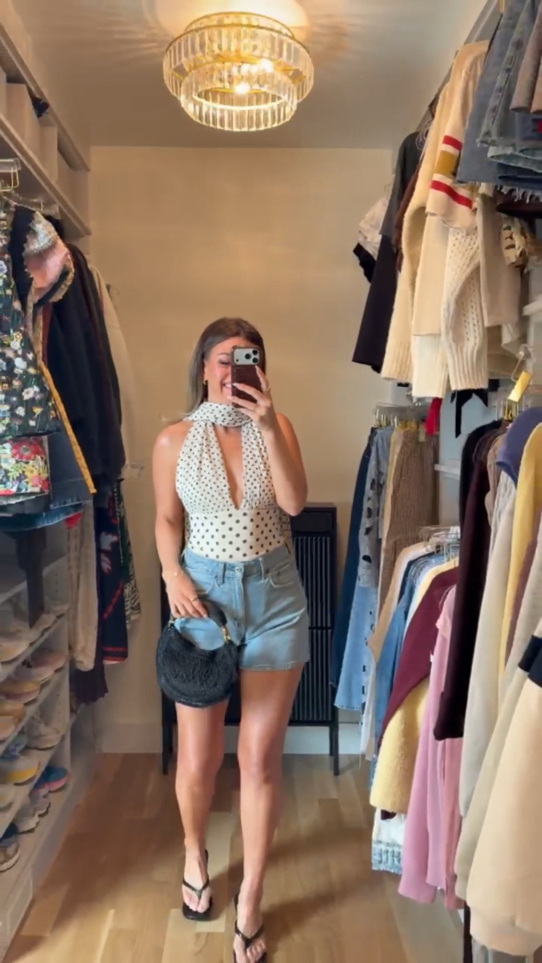 white polka dot halter mesh top  & denim shorts by abercrombie

Wearing small top
size 26 shorts 

Spring looks
Summer outfit
Everyday
Casual
Workwear
Destination
Brunch
Lunch date
Shopping

#LTKSpringSale #LTKStyle 

#LTKSeasonal