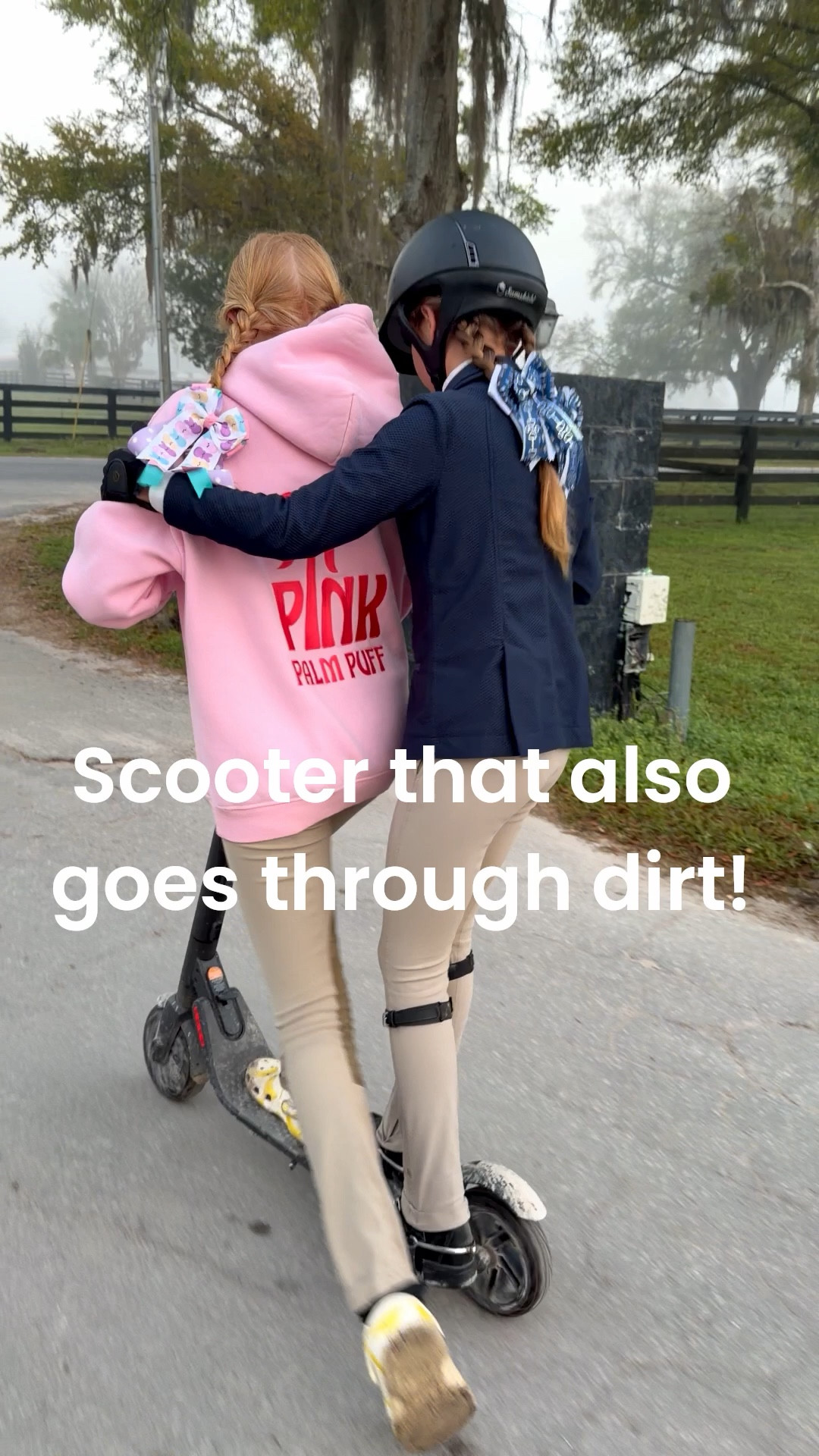 I dare say these scooters almost off-road, but they are great on pavement and light dirt. Perfect for horse shows. This is the larger of the two. 

#LTKKids #LTKActive