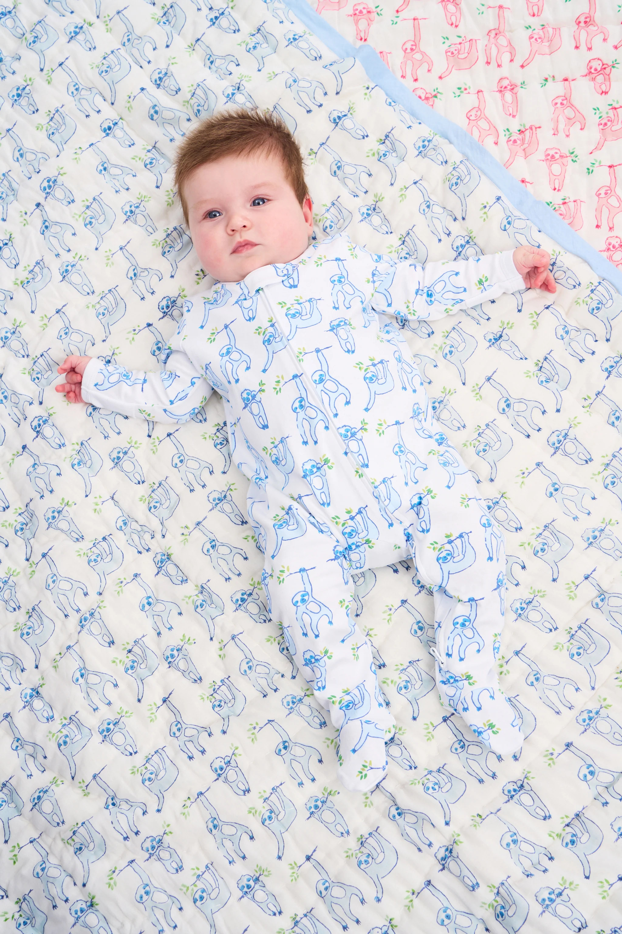 Infant Sleepy Sloth Zipper Footie | Roller Rabbit