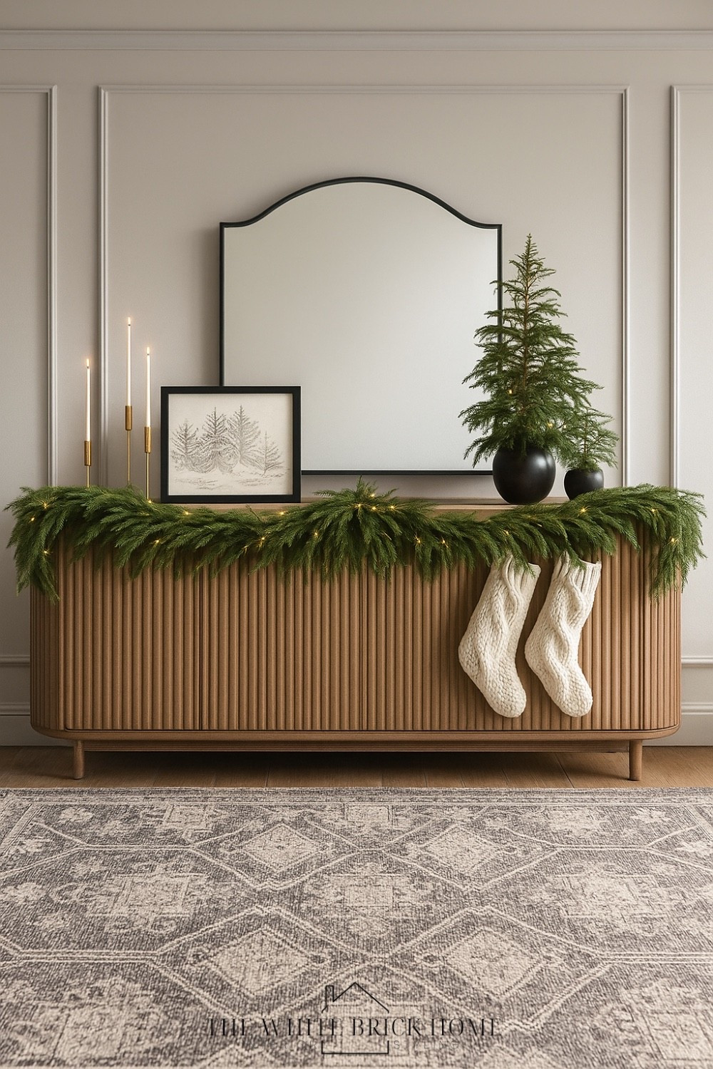 This cozy holiday console blends greenery, warm textures, and timeless neutral for an effortlessly elegant and festive look. 

Holiday, holiday decor, holiday finds, console, console styling, wall mirror, wall art, stockings, candle holders, faux tree, table top tree, home decor ideas, home design, area rug, home decor, home decorating ideas, Wayfair, McGee and co, Etsy, crate and barrel 

#LTKGiftGuide #LTKHoliday #LTKHome