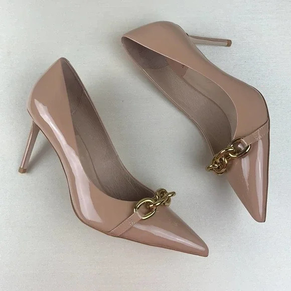 Jeffrey Campbell Chain Link Pointed Nude Toe Pump NWOB | Poshmark