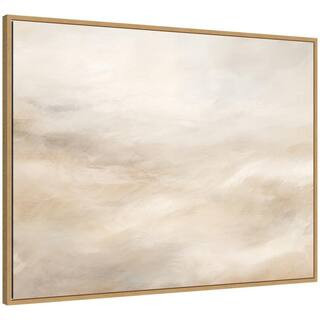 Sylvie ""Tonal Abstract Light"" by The Creative Bunch Studio Natural Framed Art Print 42 in. x 32 in. | The Home Depot