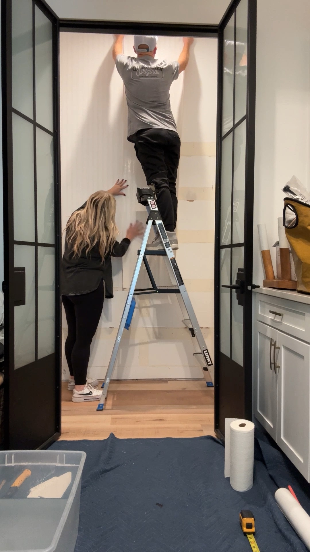 Budget friendly was to get the look of beadboard with this pre-pasted, textured and paintable wallpaper. 

#LTKWatchNow #LTKFindsUnder50 #LTKHome