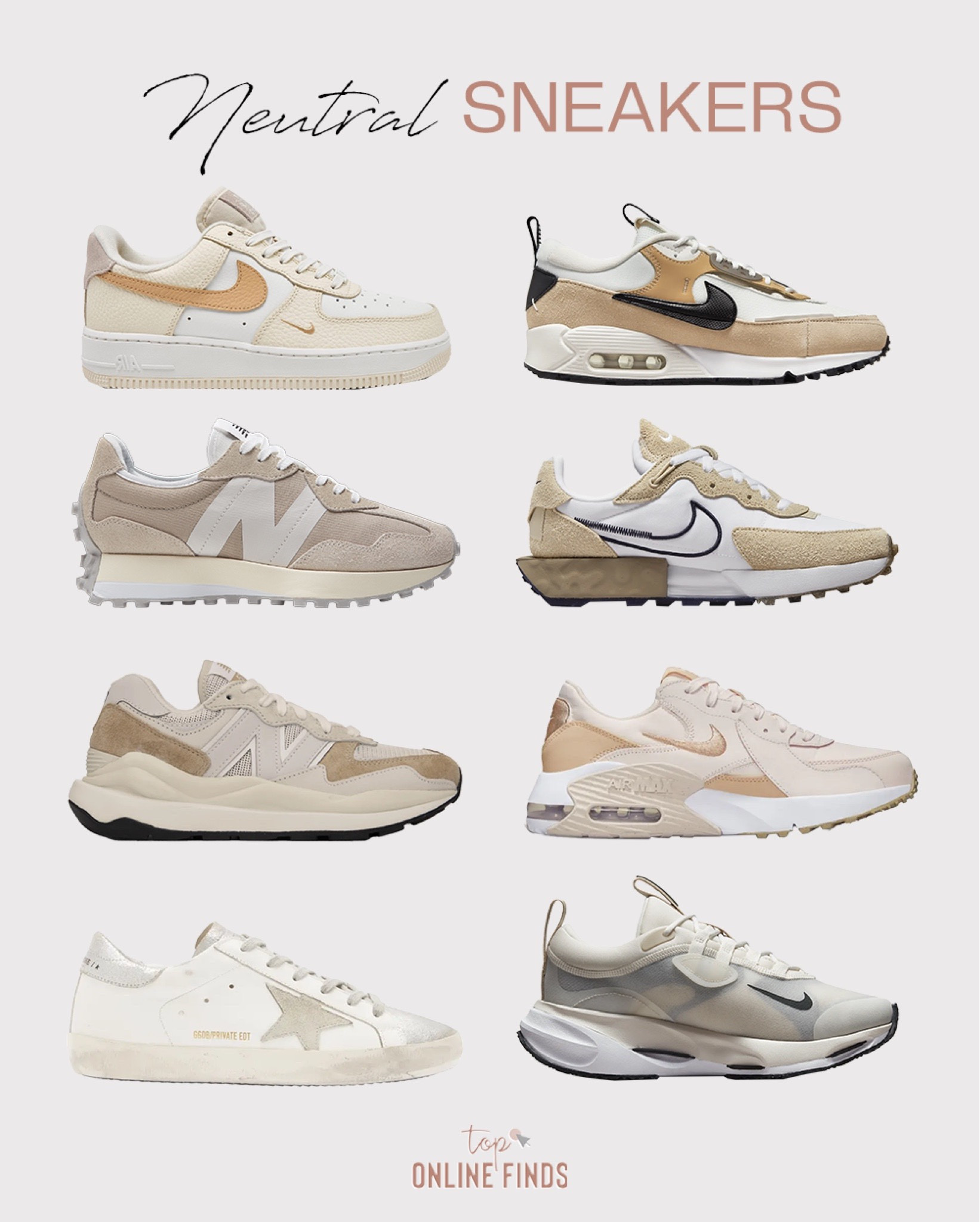 Neutral sneakers hot sale