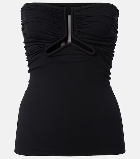 Rick Owens Cutout ruched strapless top | Mytheresa (US/CA)