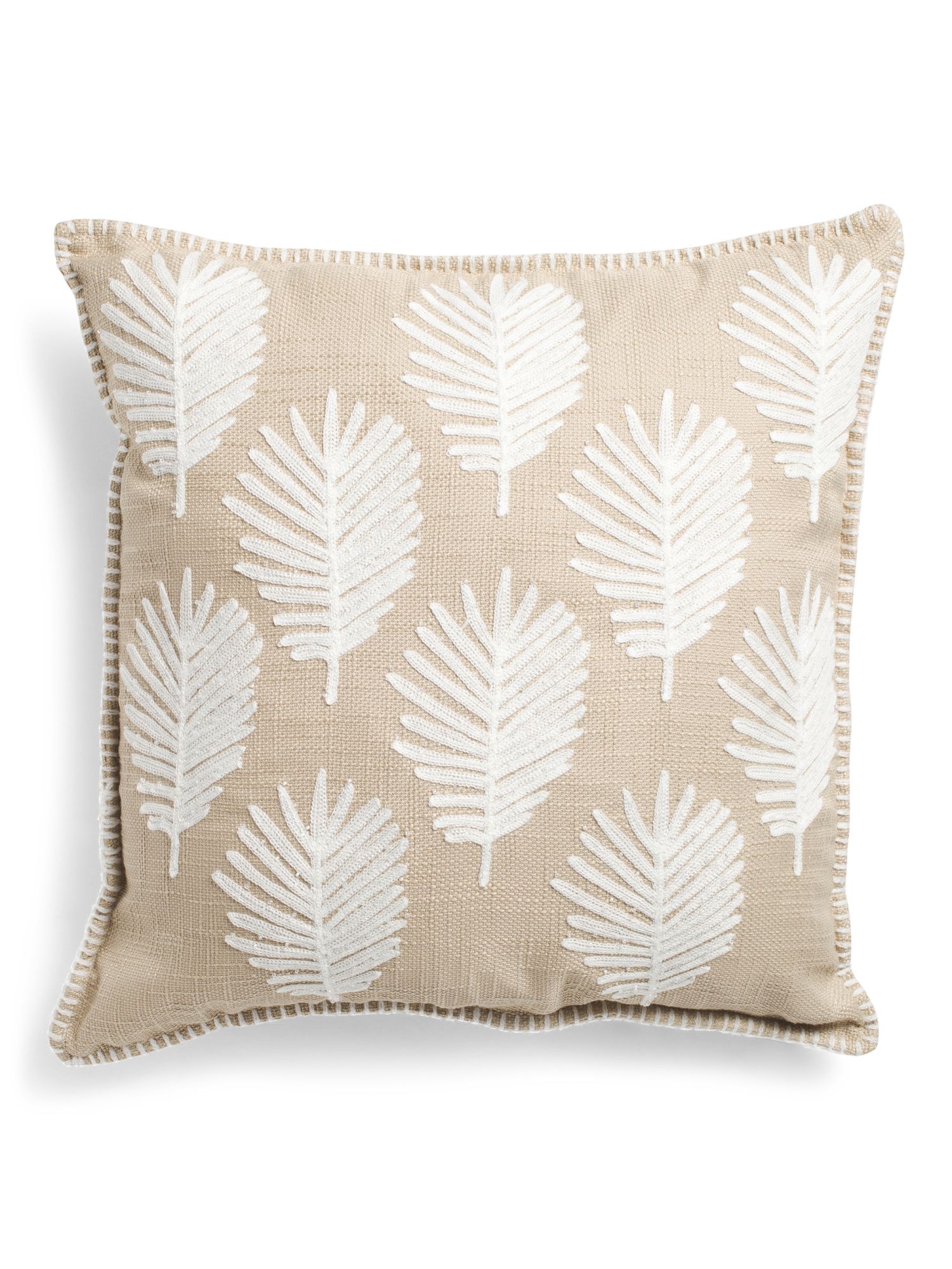 22x22 Embroidered Palm Leaf Pillow | Home | Marshalls | Marshalls
