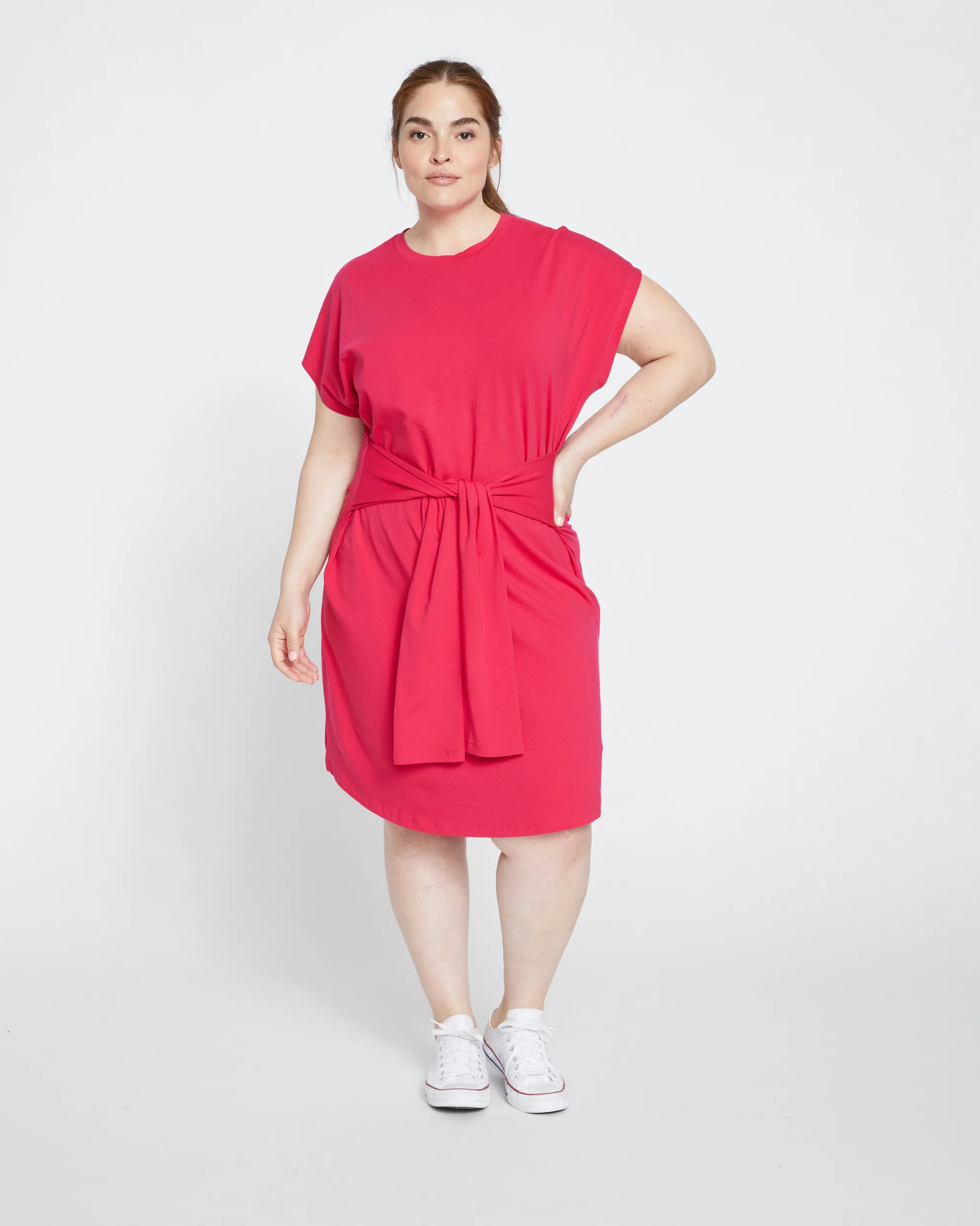 Classic Jersey Tie Dress
   Cerise | Universal Standard