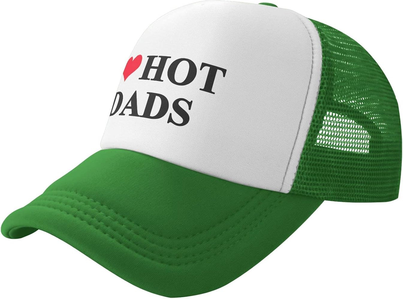 I Love Hot Dad Trucker Hat Sports Baseball Cap Casual Hip-Hop Unisex Leisure Adjustable Size | Amazon (US)