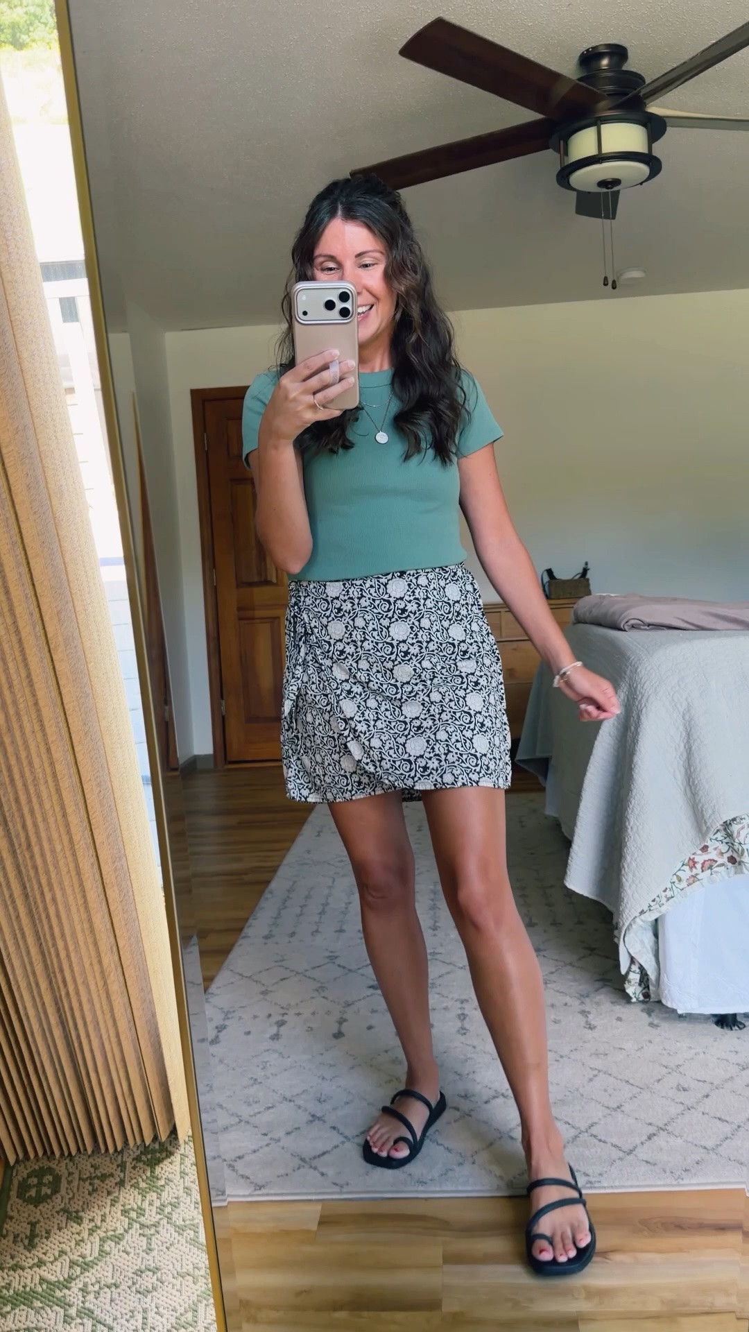 small in my tee and xs in my skirt (a faux wrap and 100% cotton!). My croc sandals are size 6🖤

#LTKPetite #LTKSeasonal #LTKootd