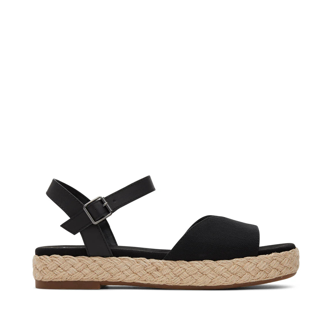 Abby Black Flatform Espadrille Sandal | Toms EMEA