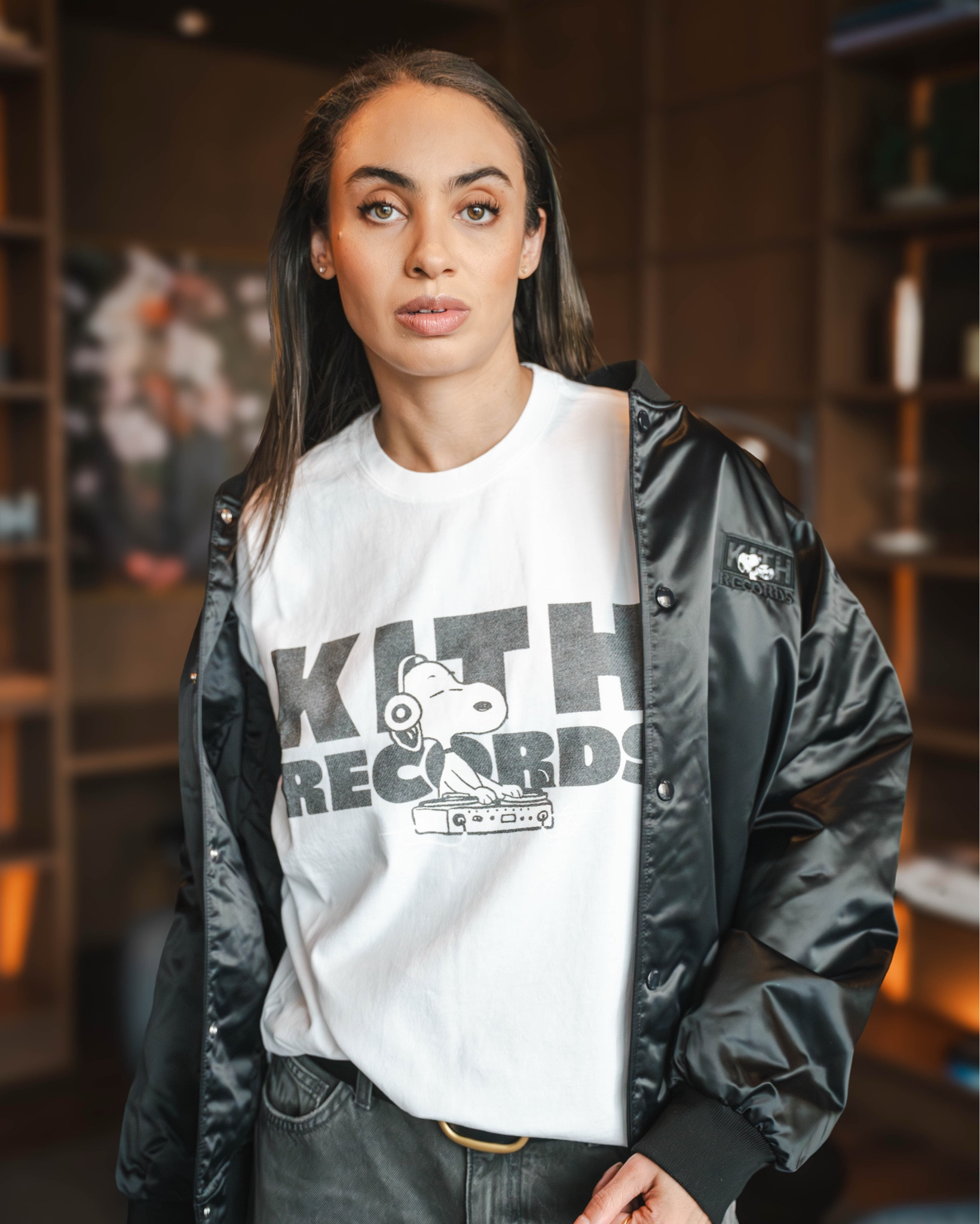 An exclusive but great monochromatic pairing of this bomber jacket and vintage-effect tee in collaboration with Peanuts and Snoopy!  Love this look for the spring.

#streetwear #bomber #vintage #kith 

#LTKStyleTip #LTKWatchNow #LTKMens