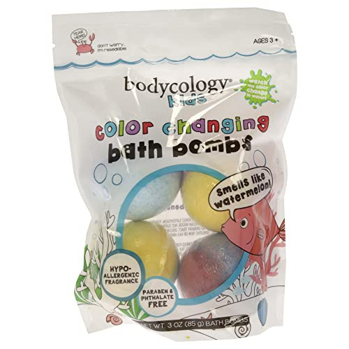 Bodycology Color Changing Bath Bombs - Watermelon Bath Bomb Kids 4 x 3 oz | Amazon (US)
