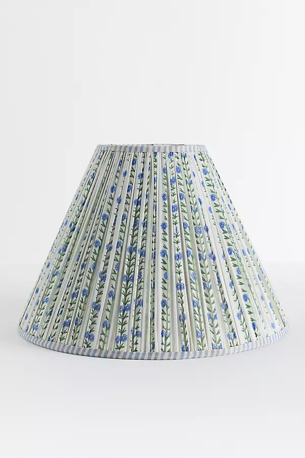 Ellen Merchant Ruched Empire Floral Cottage Lampshade | Anthropologie (US)