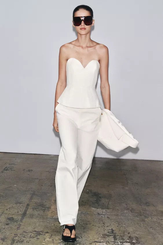 ZW COLLECTION DENIM BUSTIER | Zara US