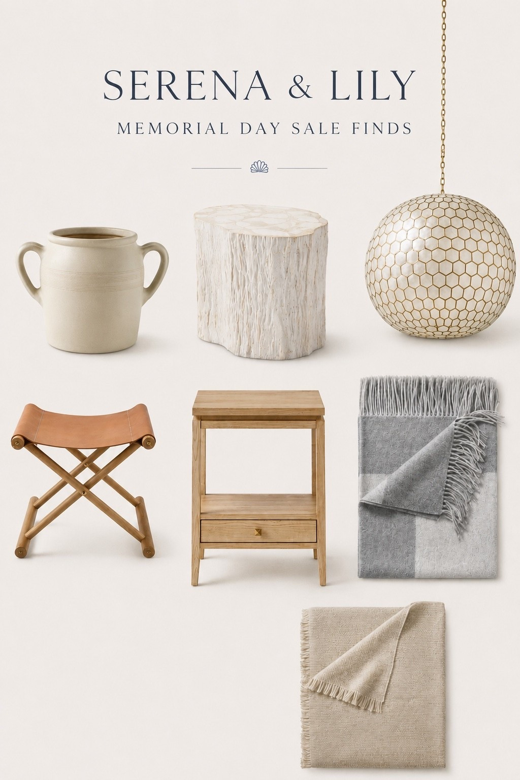 Serena & Lily Memorial Day Sale Finds 
Sharing my favorite Serena & Lily sale finds that give that elevated coastal + organic look without feeling trendy. These are the timeless pieces I’d mix into a neutral home—beautiful textures, warm wood tones, and pieces that instantly make a space feel more collected.

#LTKHome #LTKSaleAlert
