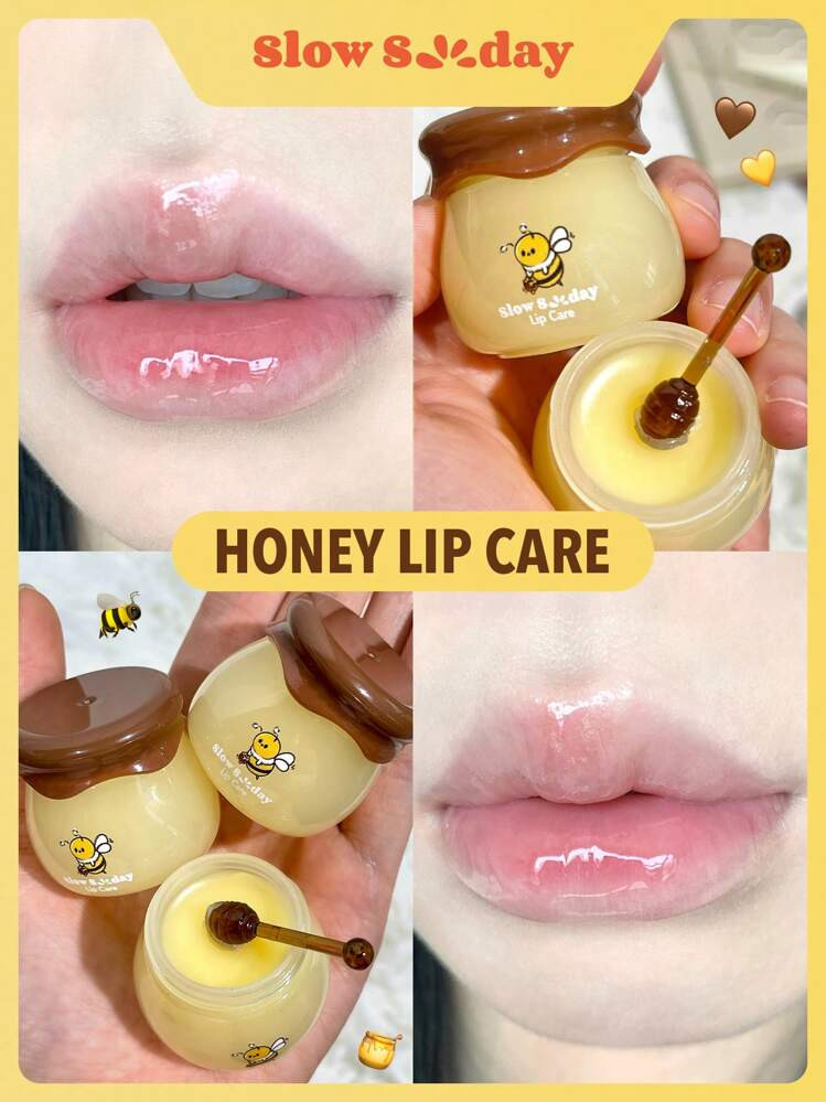 SlowSunda Honey Lip Care, Hydrates & Nourishes Dry Lips, Daily Lip Care, Lip Sleeping Mask, Sweet... | SHEIN