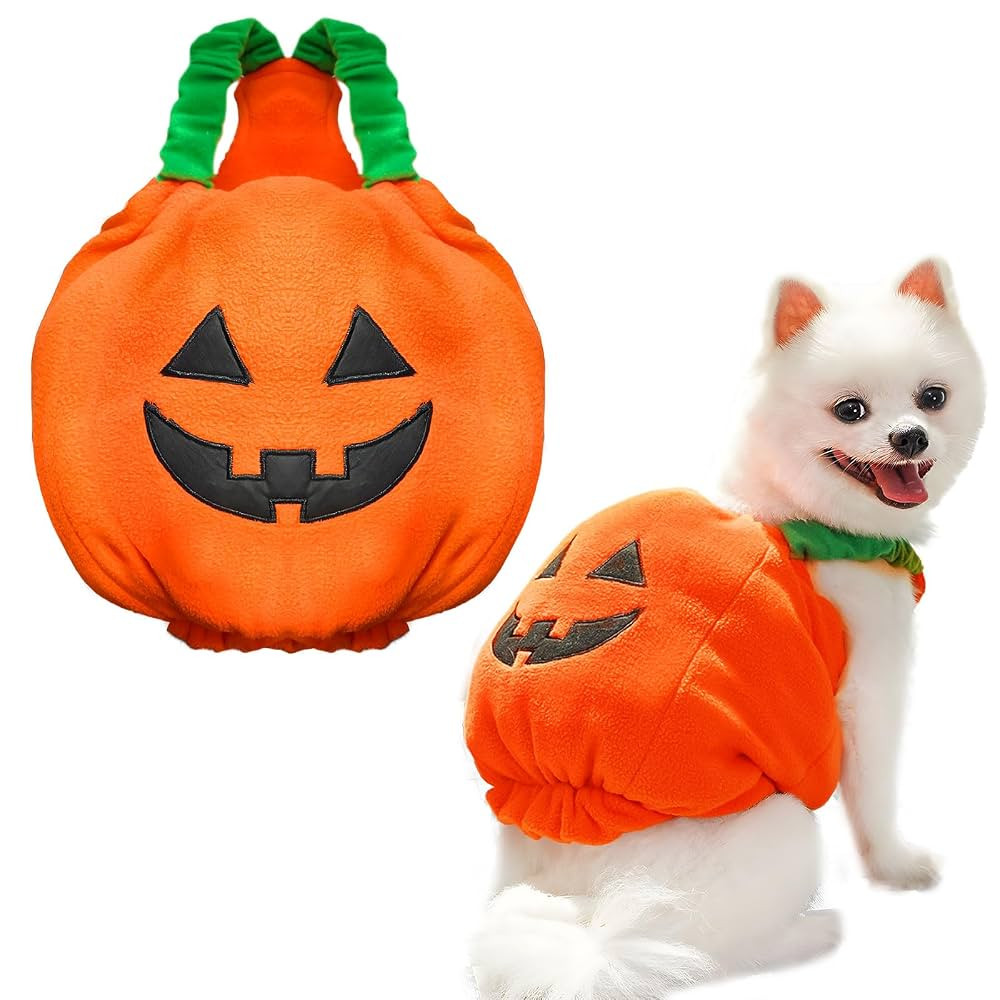 PETCARE Funny Pumpkin Dog Halloween Costume Pet Dog Cat Thick Plush Pumpkin Decoration Shirt Clot... | Amazon (US)